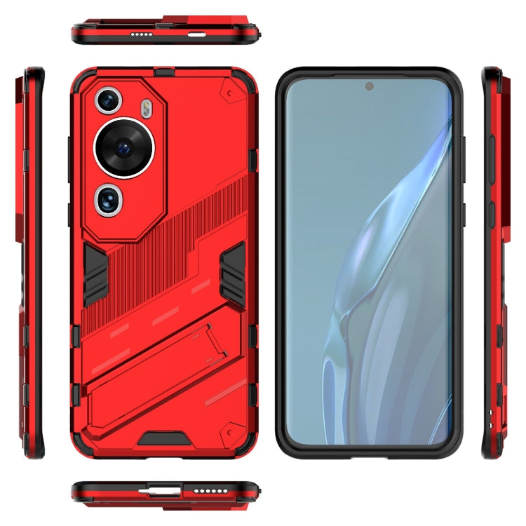 For Huawei P60 Art Punk Armor 2 in 1 PC + TPU Shockproof Phone Case with Invisible Holder