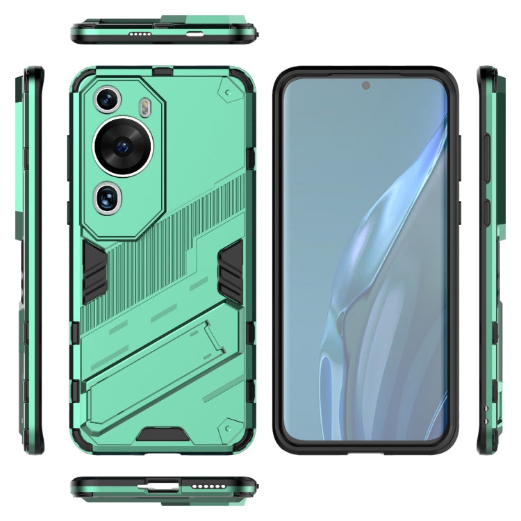 For Huawei P60 Art Punk Armor 2 in 1 PC + TPU Shockproof Phone Case with Invisible Holder