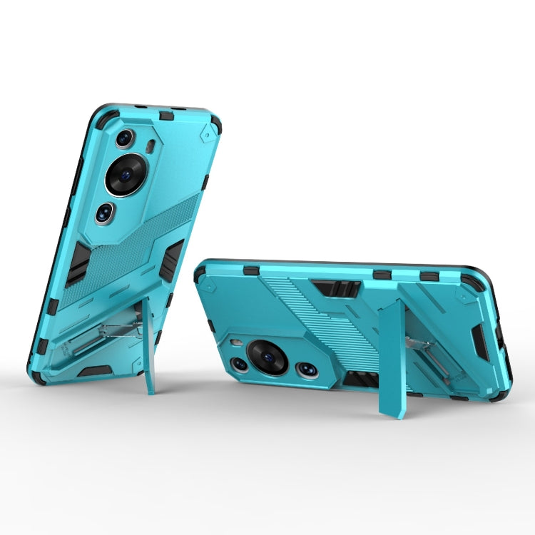 For Huawei P60 Art Punk Armor 2 in 1 PC + TPU Shockproof Phone Case with Invisible Holder