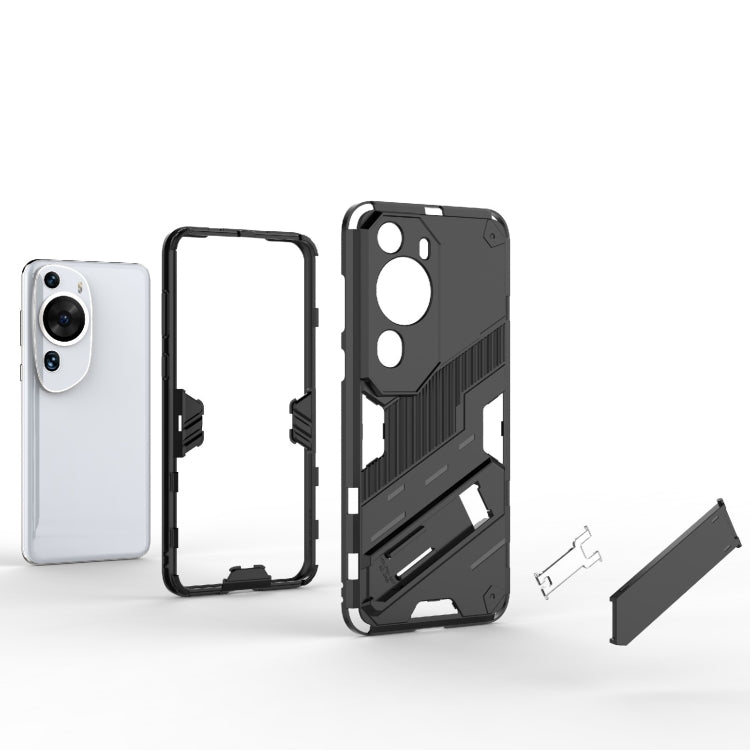 For Huawei P60 Art Punk Armor 2 in 1 PC + TPU Shockproof Phone Case with Invisible Holder