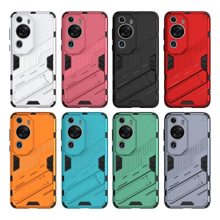 For Huawei P60 Art Punk Armor 2 in 1 PC + TPU Shockproof Phone Case with Invisible Holder