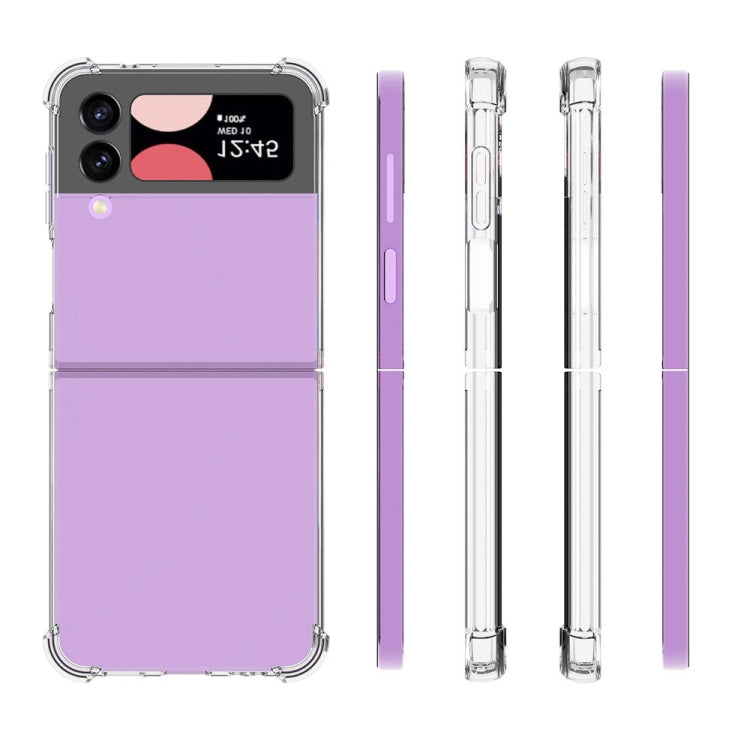 For Samsung Galaxy Z Flip4 Shockproof Non-slip Thickening TPU Phone Case(Transparent)