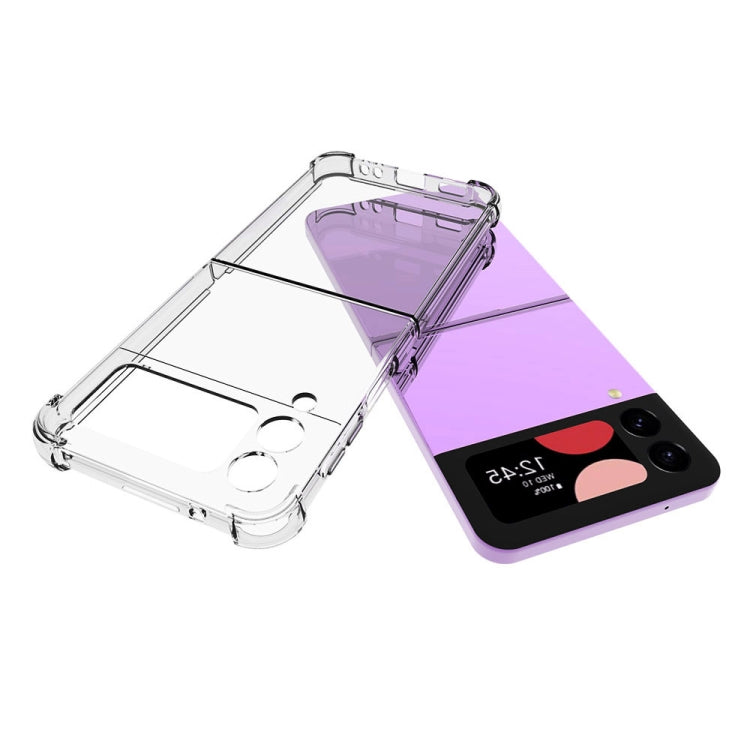 For Samsung Galaxy Z Flip4 Shockproof Non-slip Thickening TPU Phone Case(Transparent)