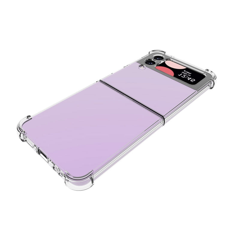 For Samsung Galaxy Z Flip4 Shockproof Non-slip Thickening TPU Phone Case(Transparent)