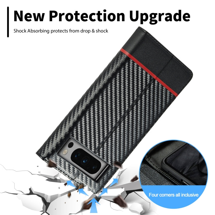 For Google Pixel 8 Pro LC.IMEEKE Carbon Fiber Leather Phone Case