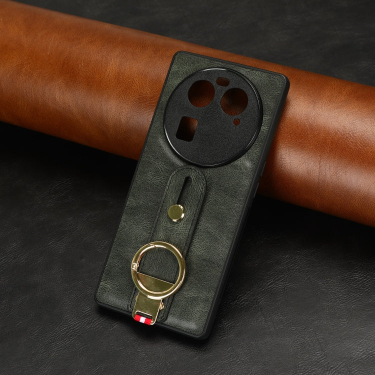 For OPPO Find X6 5G Wristband Leather Back Phone Case