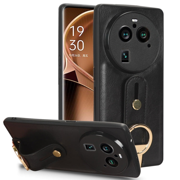 For OPPO Find X6 Pro 5G Wristband Leather Back Phone Case