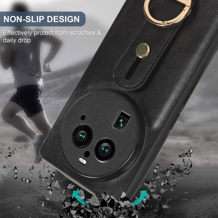 For OPPO Find X6 Pro 5G Wristband Leather Back Phone Case