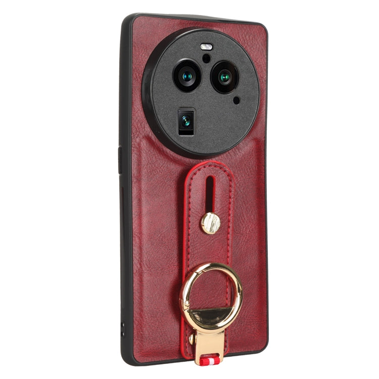 For OPPO Find X6 Pro 5G Wristband Leather Back Phone Case