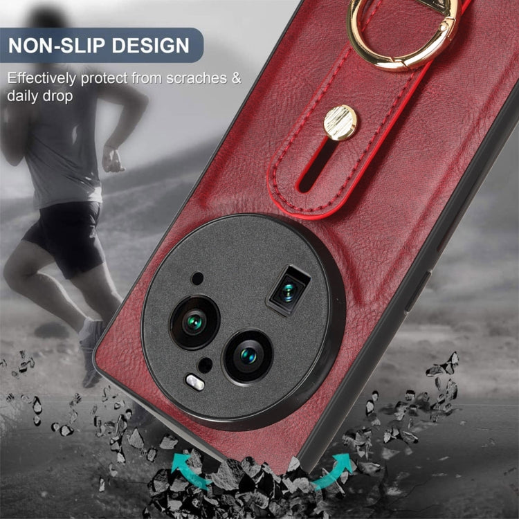 For OPPO Find X6 Pro 5G Wristband Leather Back Phone Case