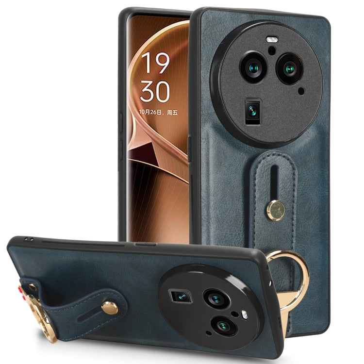 For OPPO Find X6 Pro 5G Wristband Leather Back Phone Case