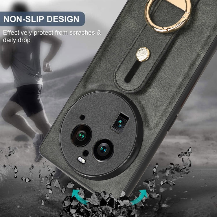 For OPPO Find X6 Pro 5G Wristband Leather Back Phone Case