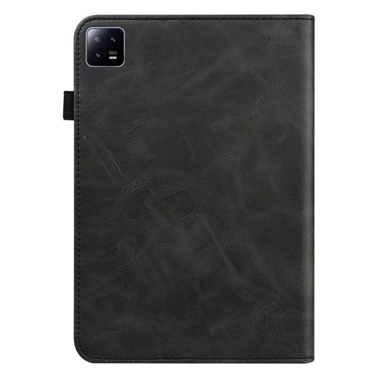 For Xiaomi Pad 6 / Pad 6 Pro Embossed Striped Leather Tablet Case