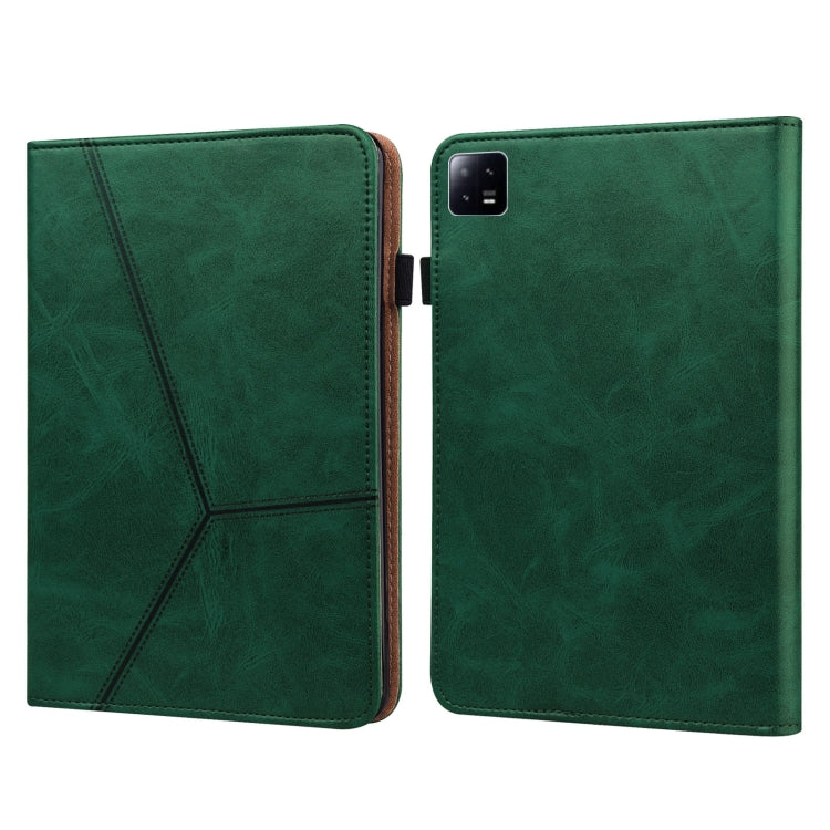 For Xiaomi Pad 6 / Pad 6 Pro Embossed Striped Leather Tablet Case