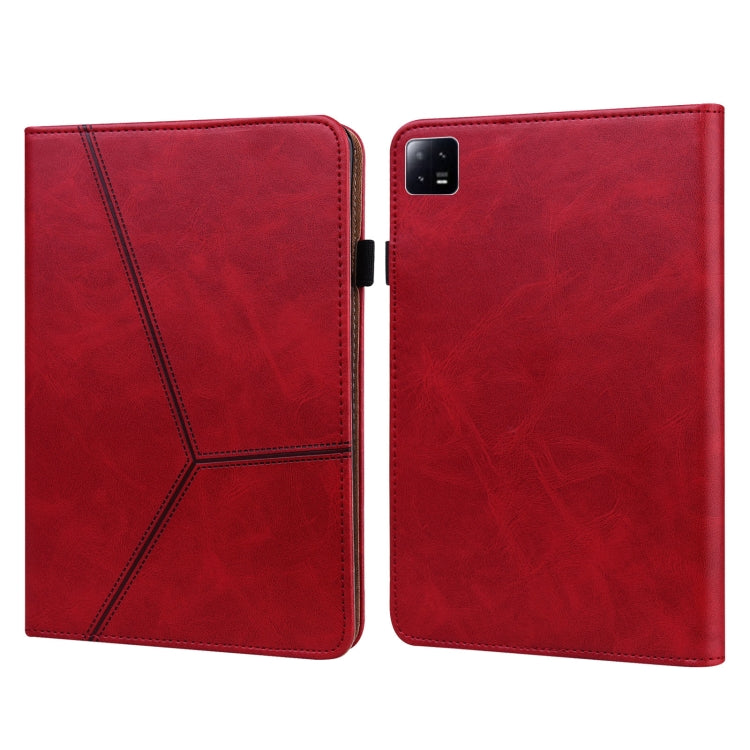 For Xiaomi Pad 6 / Pad 6 Pro Embossed Striped Leather Tablet Case