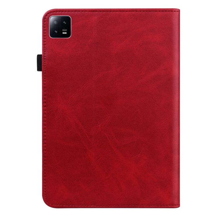 For Xiaomi Pad 6 / Pad 6 Pro Embossed Striped Leather Tablet Case