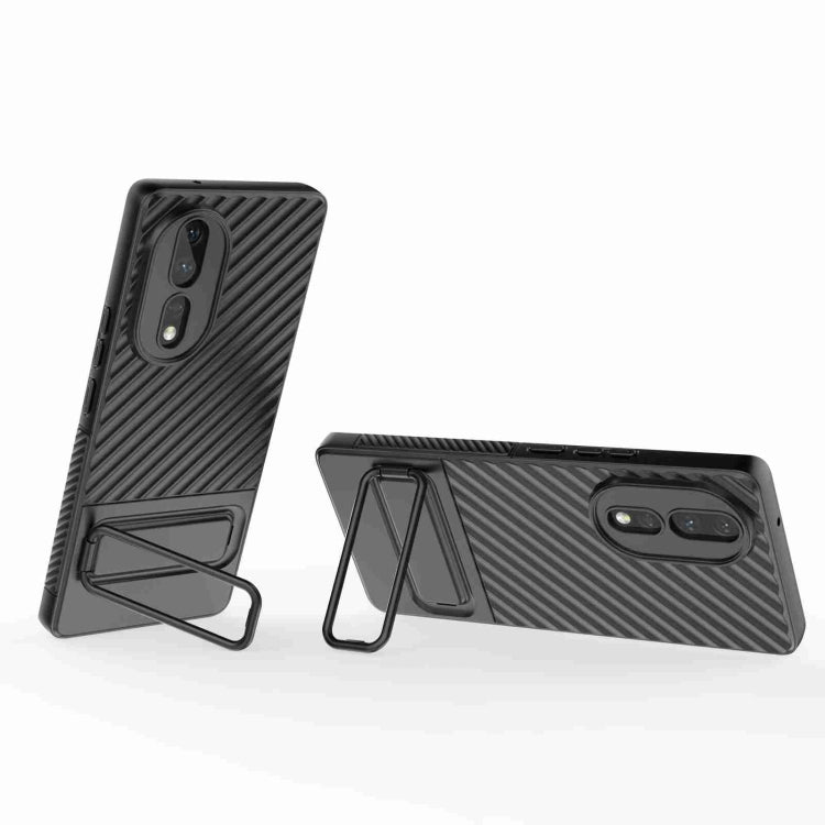 For Honor 80 5G Wavy Texture TPU Phone Case with Lens Film