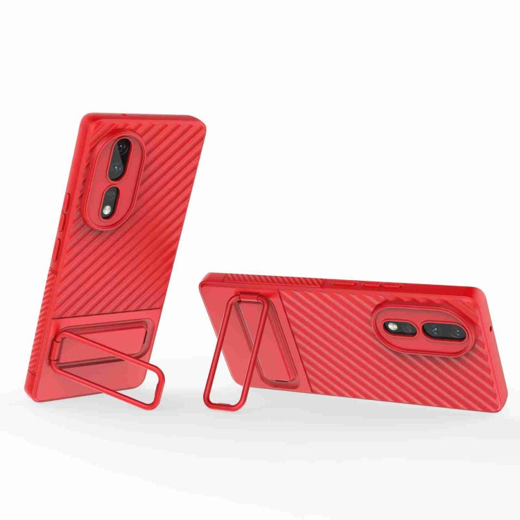 For Honor 80 5G Wavy Texture TPU Phone Case with Lens Film