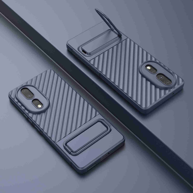 For Honor 80 5G Wavy Texture TPU Phone Case with Lens Film