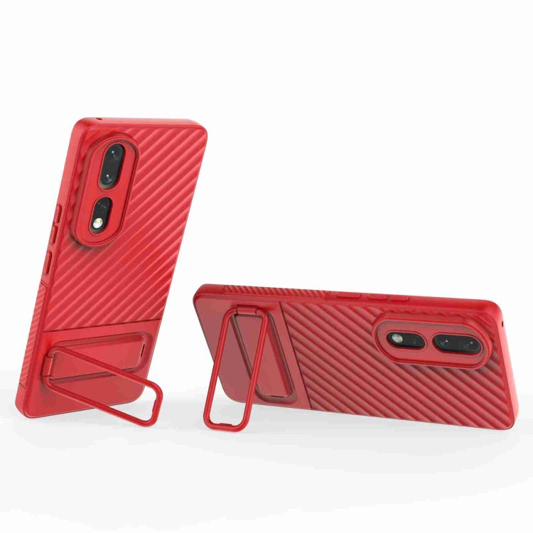 For Honor 80 Pro 5G Wavy Texture TPU Phone Case with Lens Film