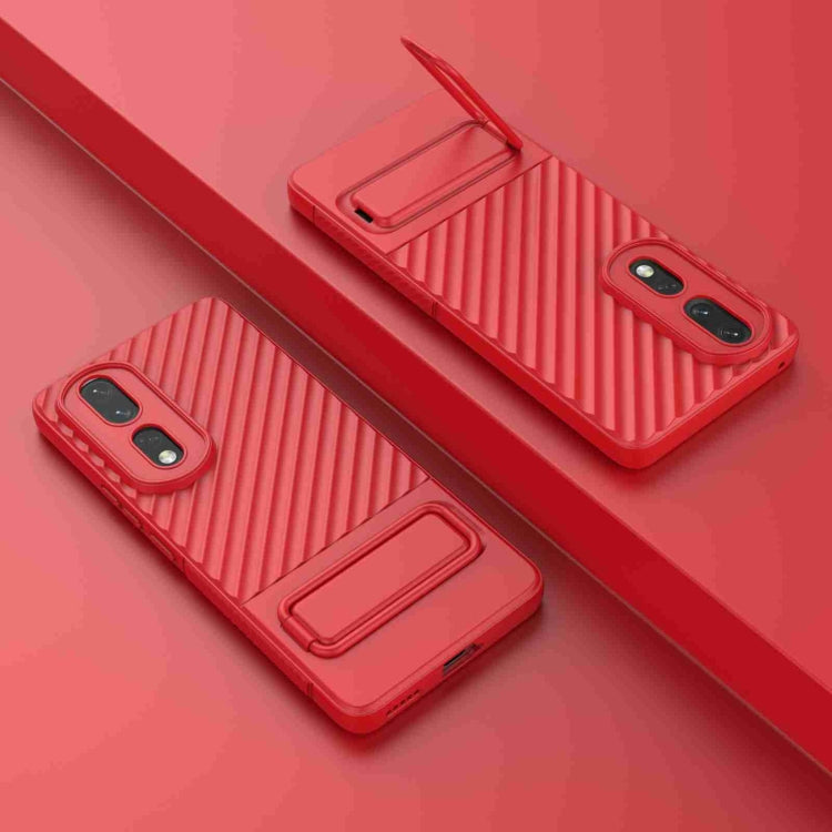 For Honor 80 Pro 5G Wavy Texture TPU Phone Case with Lens Film