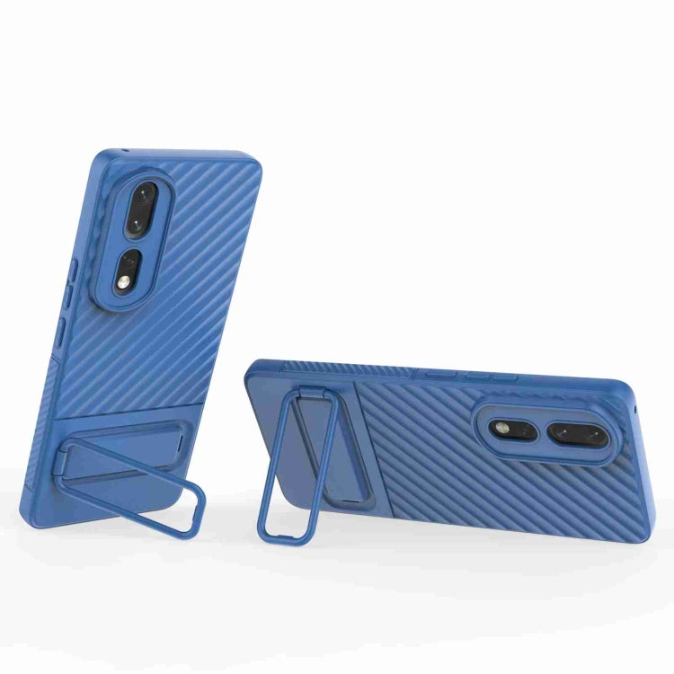 For Honor 80 Pro 5G Wavy Texture TPU Phone Case with Lens Film