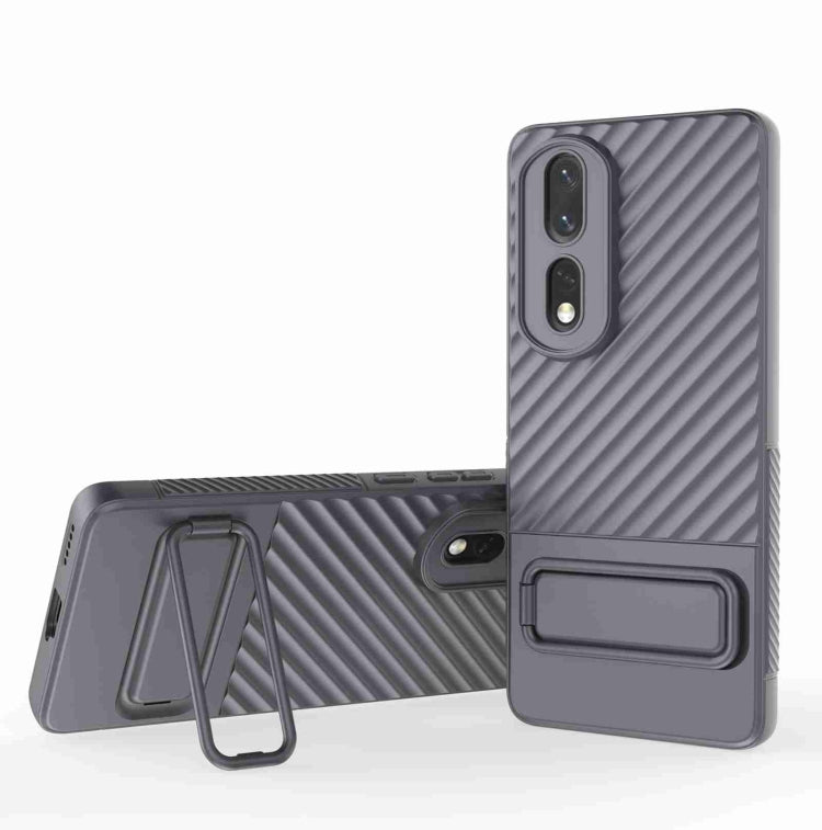 For Honor 80 Pro 5G Wavy Texture TPU Phone Case with Lens Film