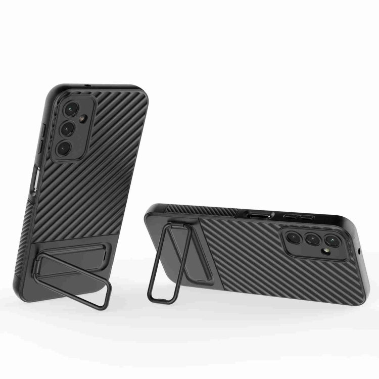 For Samsung Galaxy A14 5G Wavy Texture TPU Phone Case with Lens Film
