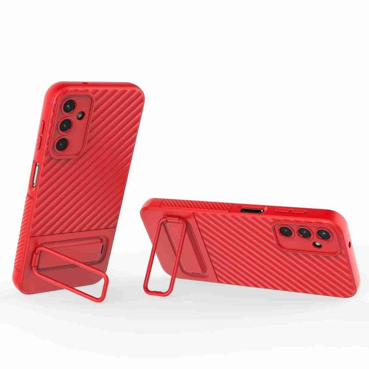 For Samsung Galaxy A14 5G Wavy Texture TPU Phone Case with Lens Film