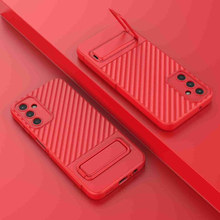 For Samsung Galaxy A14 5G Wavy Texture TPU Phone Case with Lens Film