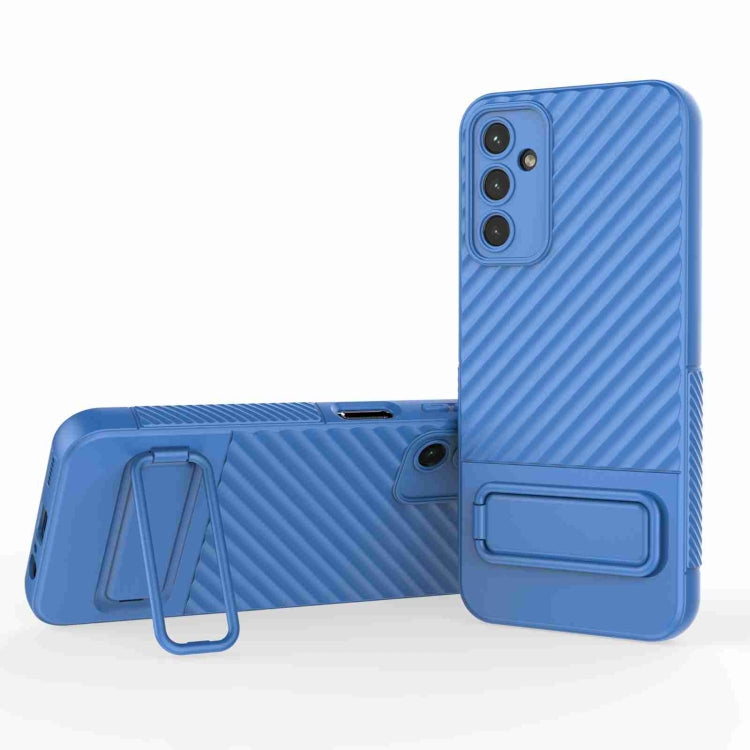 For Samsung Galaxy A14 5G Wavy Texture TPU Phone Case with Lens Film