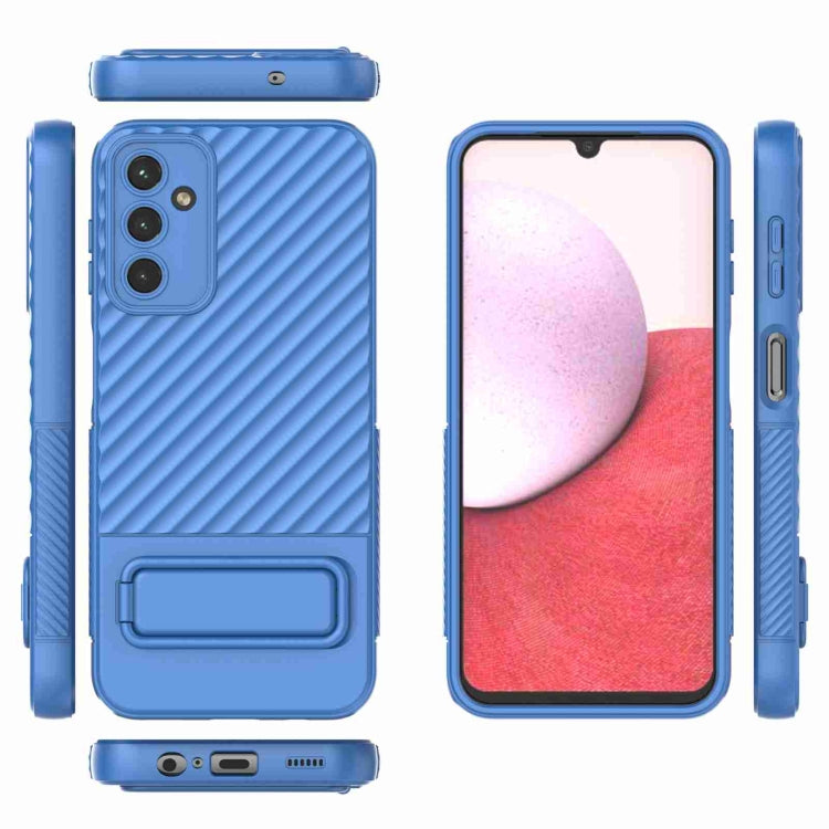 For Samsung Galaxy A14 5G Wavy Texture TPU Phone Case with Lens Film