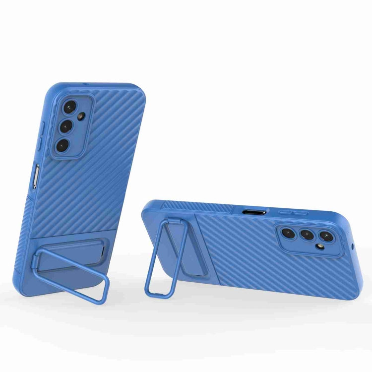 For Samsung Galaxy A14 5G Wavy Texture TPU Phone Case with Lens Film