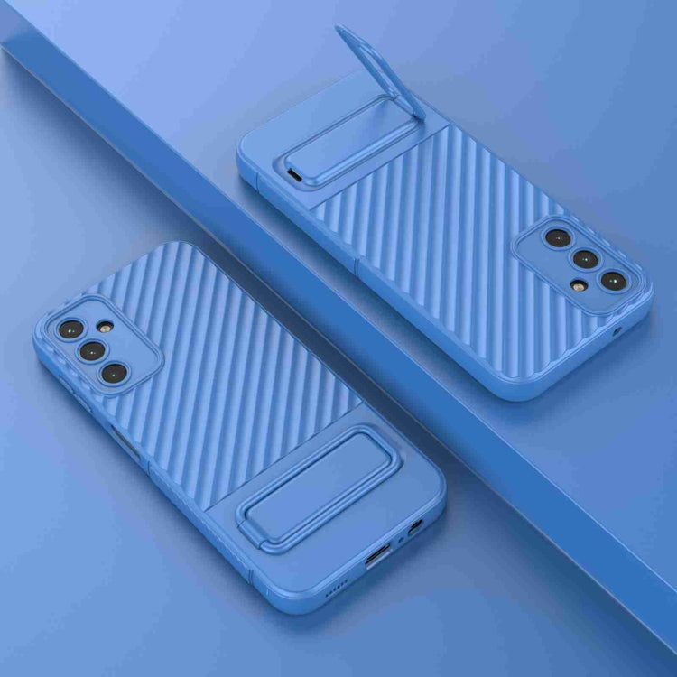For Samsung Galaxy A14 5G Wavy Texture TPU Phone Case with Lens Film