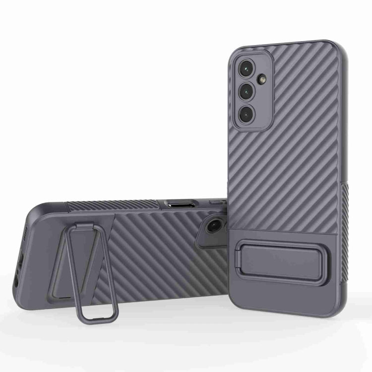 For Samsung Galaxy A14 5G Wavy Texture TPU Phone Case with Lens Film