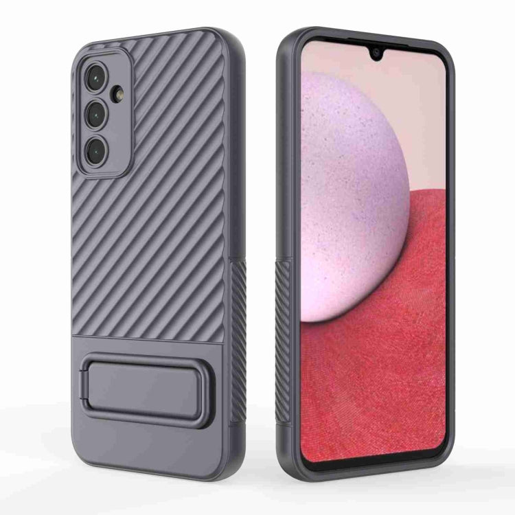 For Samsung Galaxy A14 5G Wavy Texture TPU Phone Case with Lens Film