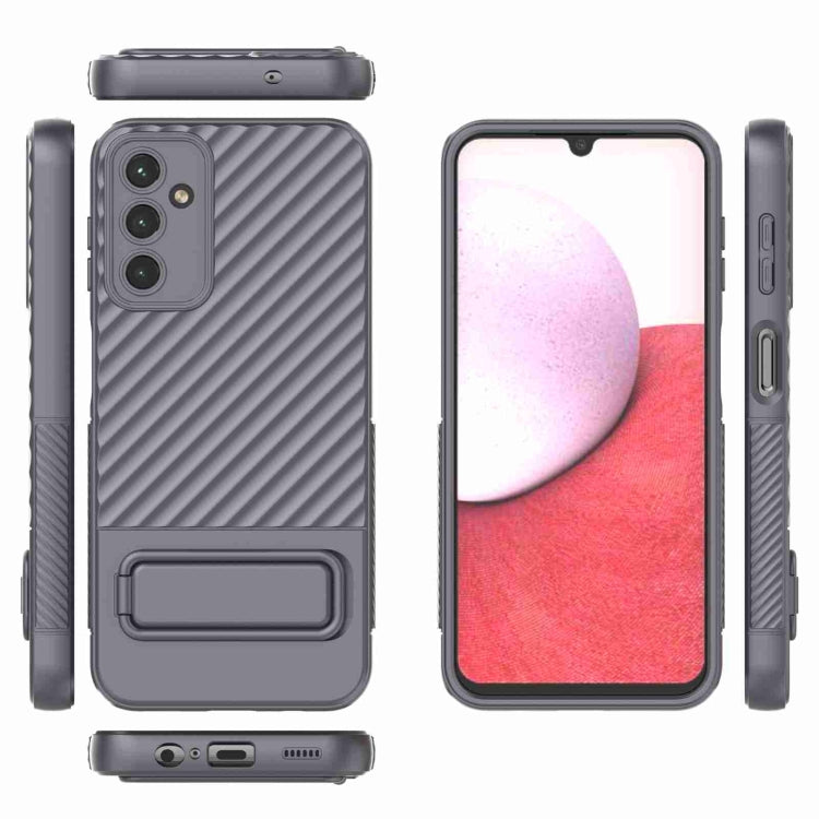 For Samsung Galaxy A14 5G Wavy Texture TPU Phone Case with Lens Film