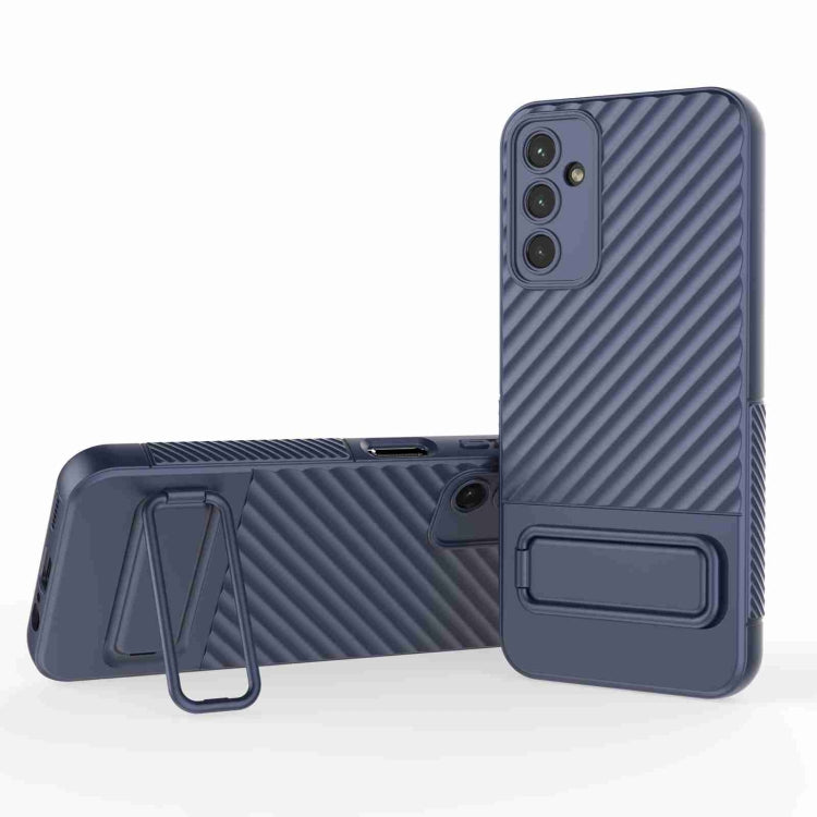 For Samsung Galaxy A14 5G Wavy Texture TPU Phone Case with Lens Film