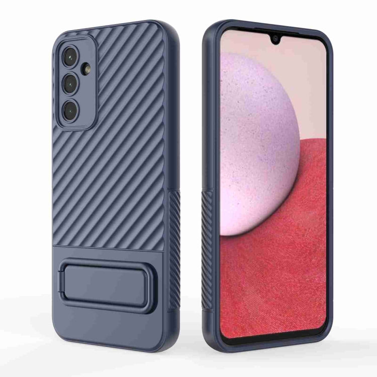 For Samsung Galaxy A14 5G Wavy Texture TPU Phone Case with Lens Film