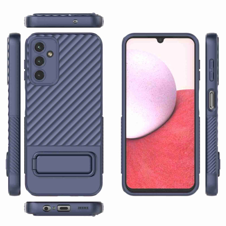 For Samsung Galaxy A14 5G Wavy Texture TPU Phone Case with Lens Film