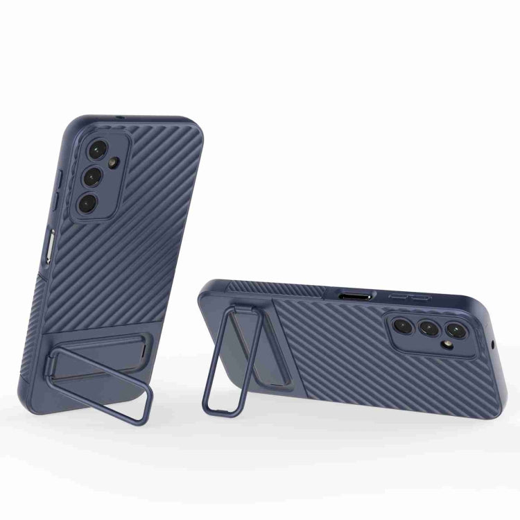 For Samsung Galaxy A14 5G Wavy Texture TPU Phone Case with Lens Film