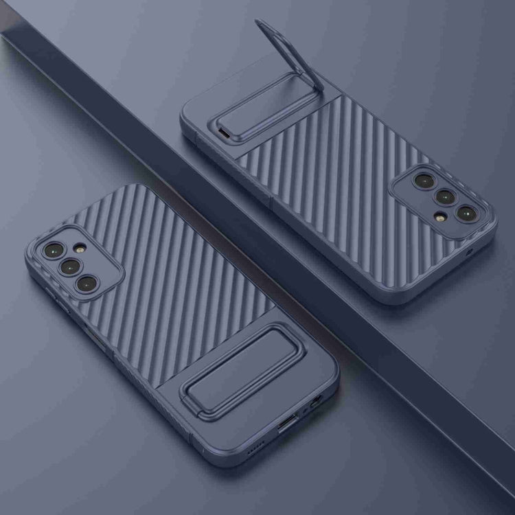 For Samsung Galaxy A14 5G Wavy Texture TPU Phone Case with Lens Film