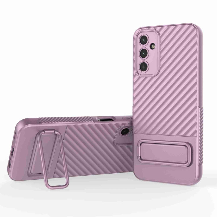 For Samsung Galaxy A14 5G Wavy Texture TPU Phone Case with Lens Film