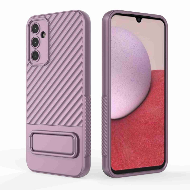 For Samsung Galaxy A14 5G Wavy Texture TPU Phone Case with Lens Film