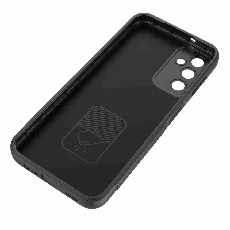 For Samsung Galaxy A14 5G Wavy Texture TPU Phone Case with Lens Film