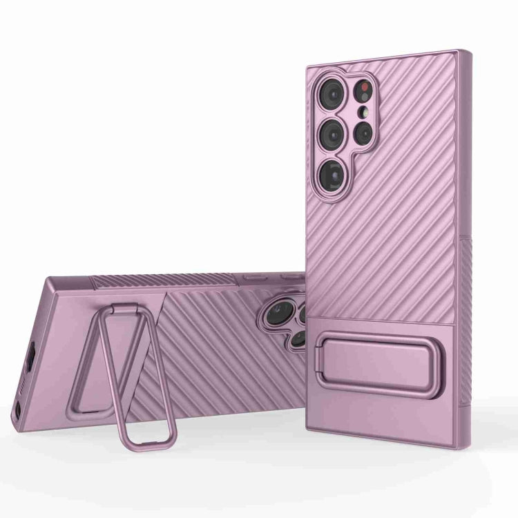 For Samsung Galaxy S23 Ultra 5G Wavy Texture TPU Phone Case with Lens Film