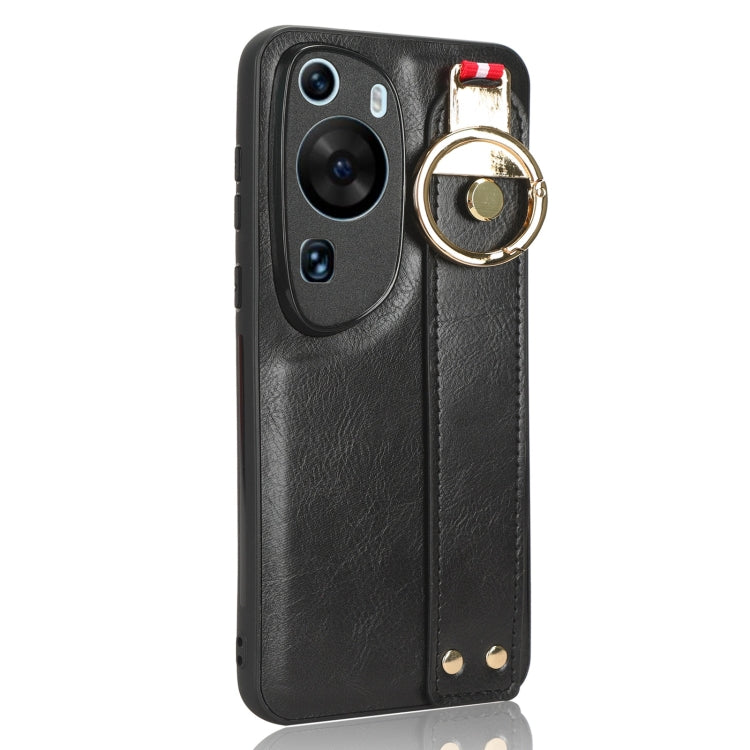 For Huawei P60 Art Wristband Leather Back Phone Case