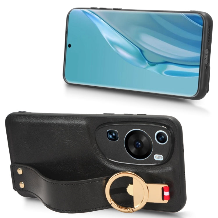 For Huawei P60 Art Wristband Leather Back Phone Case