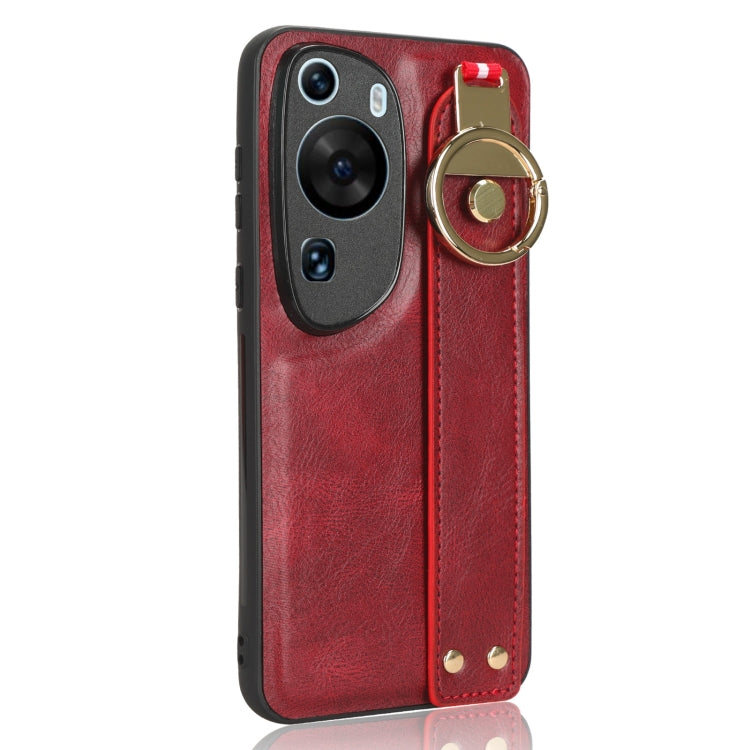 For Huawei P60 Art Wristband Leather Back Phone Case