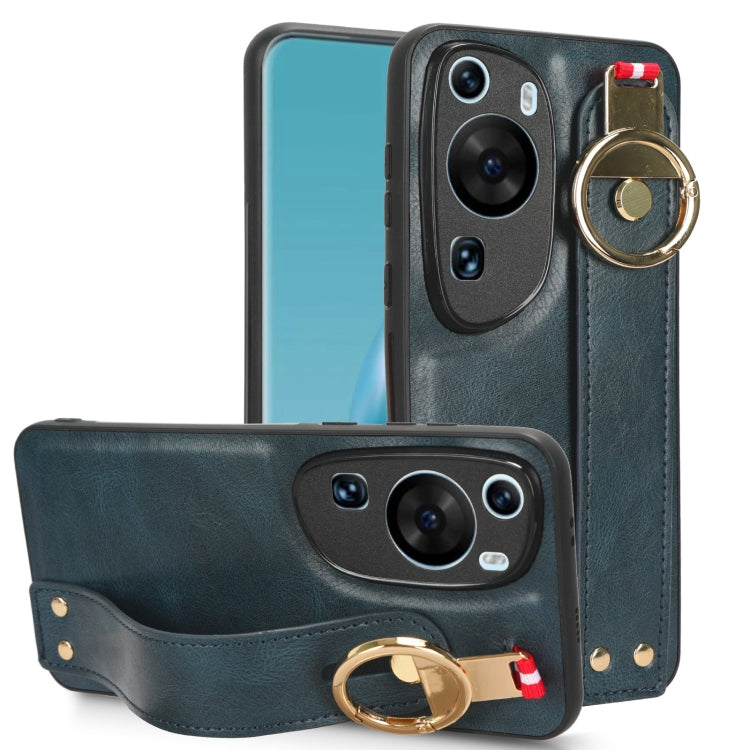 For Huawei P60 Art Wristband Leather Back Phone Case